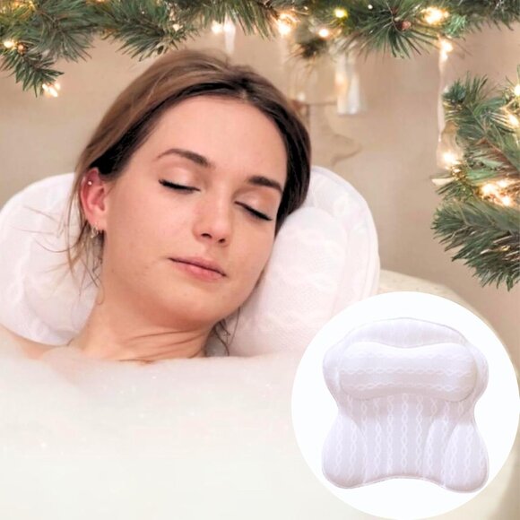 Bath Pillow - Bath Pillows for Tub Neck & Back Support Luxury Bathtub Pillows f